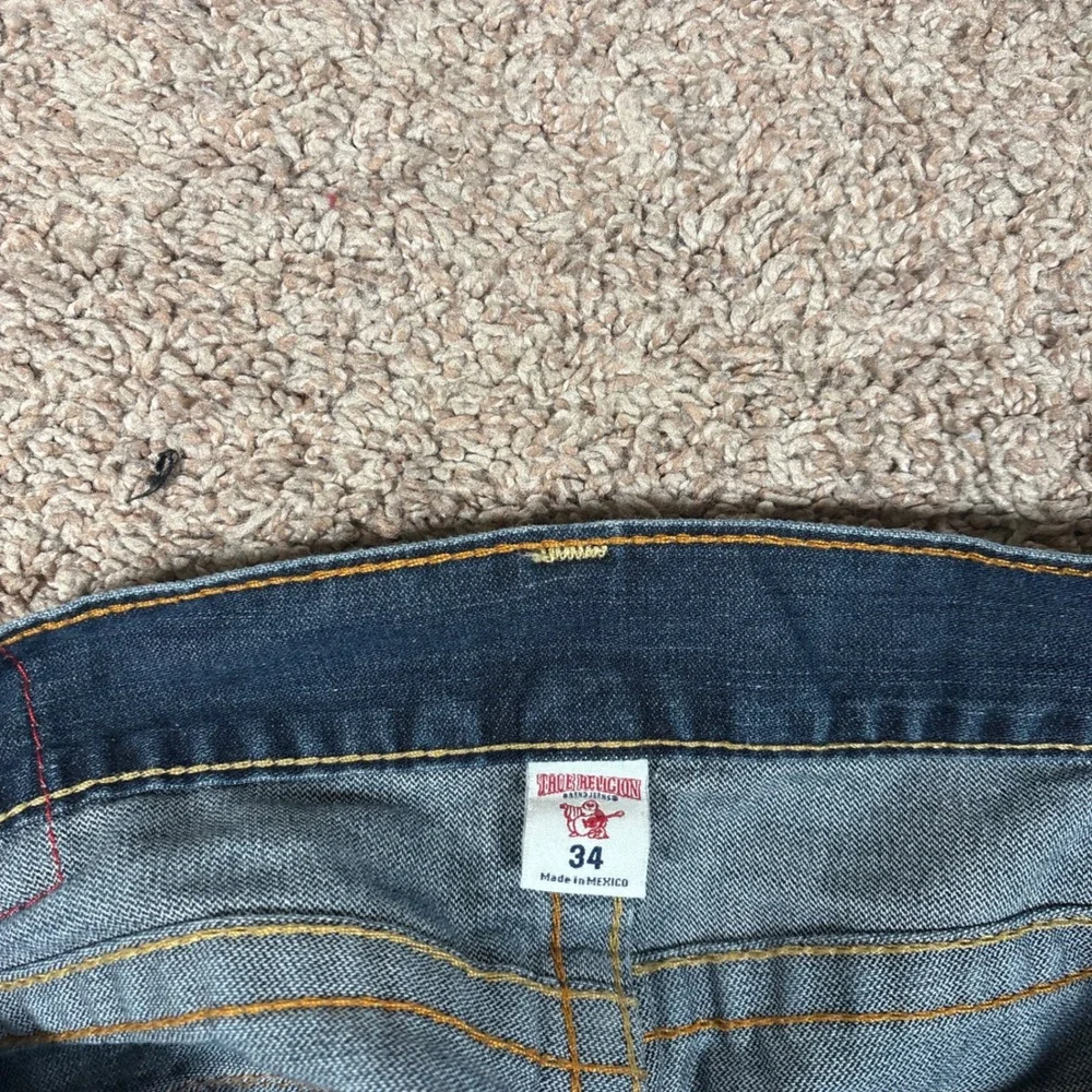 True Religion Mens Section Slim Medium Wash Blue Denim Jeans Size 34 9243